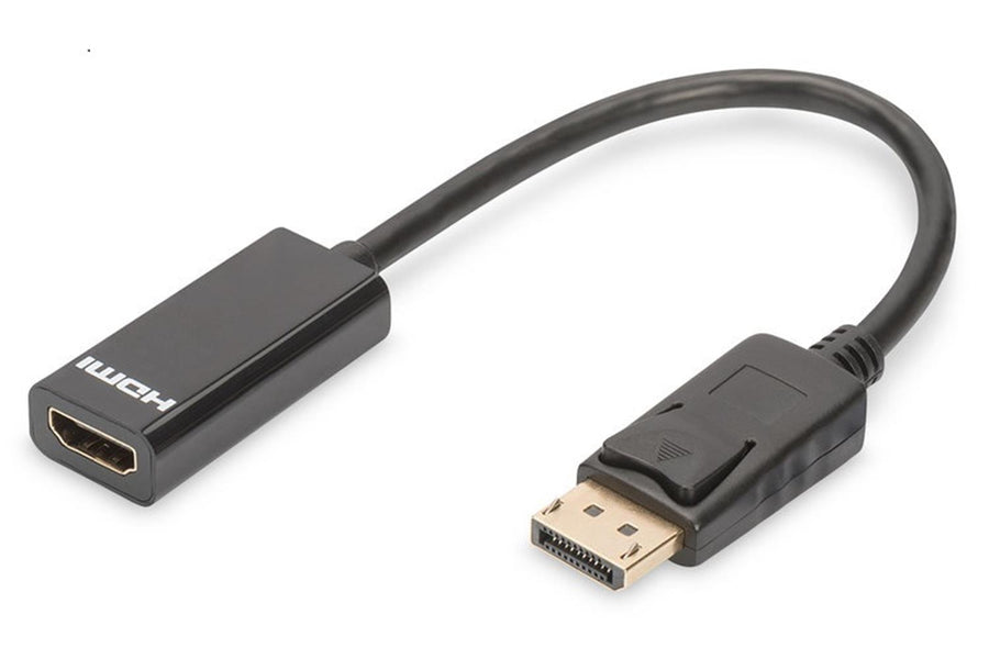 Digutus AK-340400-001-S DisplayPort (DP) HDMI DP Erkek - HDMI Tip A Dişi, 0.15 metre, siyah