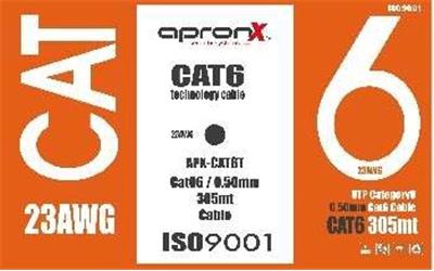 Apronx Cat6 23AWG 305Mt 0,50mm Turuncu Utp Kablo