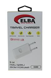 Elba Elb08 5W 1.2A Hızlı Şarj Akıllı Koruma Usb EV Şarj Kafa