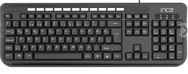 Inca IK-254QU Kablolu Q-USB Multimedya Black Laser Prınt Klavye (Kablo 1.5mt Uzunluk)