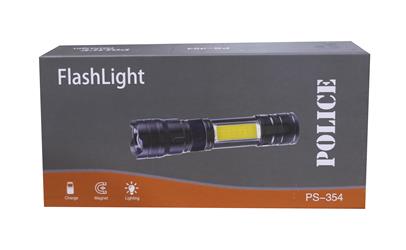 Polıce PS-354 Zoom Kırmızı İkaz Işıklı ve Magnet Özellikli Şarjlı El Feneri