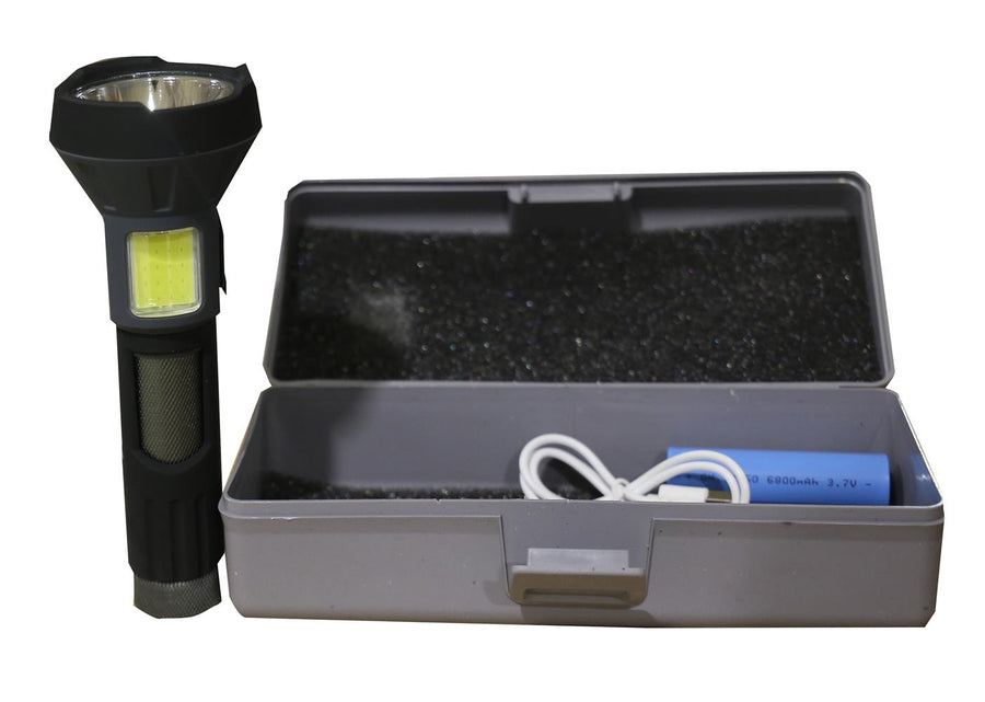 Polıce PS-356 Enerji Göstergeli, Yan Aydınlatma ve Powerbank Özellikli Şarjlı El Feneri