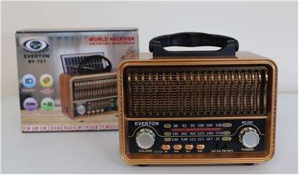 Everton Rt-751 -Fm-Am-Sw-Usb-Tf Card-Aux Nostaljik Radyo Solar (Güneş Paneli)