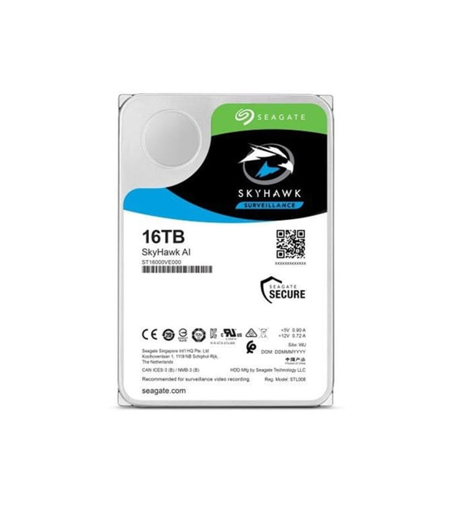 Seagate 16TB SkyHawk 3.5" 7200RPM SST16000VE002 7-24 Harddisk (İthalat)