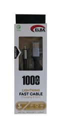Elba Elb35-IOS 1Mt iPhone Lightning 3A Hızlı Şarj Hasırlı Şarj Kablosu