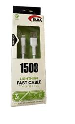 Elba Elb38-L1 1,5Mt iPhone Lightning Beyaz 3A Hızlı Şarj Kablosu