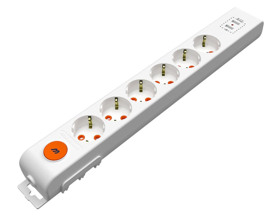 Mutlusan Rı-Tech 6lı Anahtarlı 2Usb Klemensli Topraklı Grup Priz (001 175 650001 00 00)
