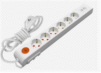 Mutlusan Rı-Tech 6lı 2mt Anahtarlı 2Usb Topraklı Grup Priz (001 175 650002 02 00)