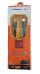Megatech MT-DT-T 1mt Usb Type-C to Type-C Şarj ve Data Kablosu