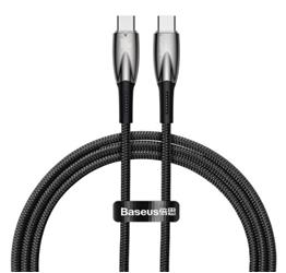 Baseus Glimmer Series CADH000701 1mt 100W Siyah PD Type-C To Type-C Şarj Kablosu
