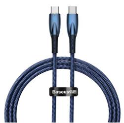 Baseus Glimmer Series CADH000703 1mt 100w Mavi PD Type-C To Type-C Şarj Kablosu
