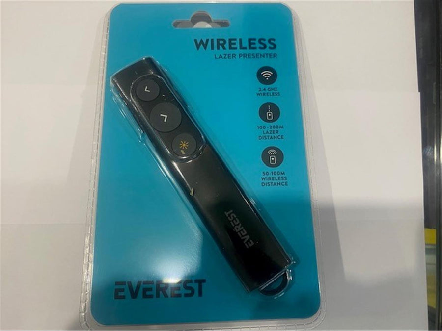 Everest TBA-11 2.4Ghz Kablosuz Type C Profesyonel Sunum Cihazı (100-200mt Lazer)(50-100mt Wıreless )