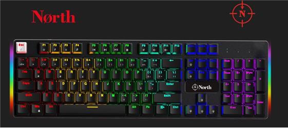 North Shield Blue Switch Türkçe Q RGB Mekanik Gaming Klavye