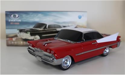 EVERTON RT-1954 Kırmızı Arabalı Bluetooth Fm-Usb-Tf-Aux Şarjlı Nostaljik Radyo