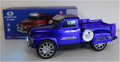 EVERTON RT-1962 Mavi (Blue) Arabalı Bluetooth Fm-Usb-Tf-Aux Şarjlı Nostaljik Radyo
