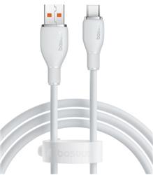 Baseus P10355703221-00 Pudding Hızlı Şarj Özellikli USB Type-C 100W Kablo 1.2M Beyaz