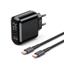 MCDODO CH-7172 PD3 20W 1 USB 1 TYPE-C GİRİŞLİ ŞARJ ADAPTÖRÜ USB-C TO USB-C -SİYAH
