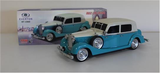 EVERTON RT-1960 Mavi Arabalı Bluetooth Fm-Usb-Tf-Aux Şarjlı Nostaljik Radyo