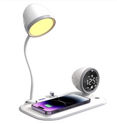 S-link SL-CW21 Beyaz Telefon Uyumlu Fast Şarj 15W Ayarlanabilir Led Işıklı Masa Lambası