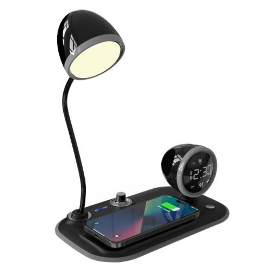S-link SL-CW21 Siyah Telefon Uyumlu Fast Şarj 15W Ayarlanabilir Led Işıklı Masa Lambası