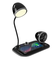 S-link SL-CW21 Siyah Telefon Uyumlu Fast Şarj 15W Ayarlanabilir Led Işıklı Masa Lambası