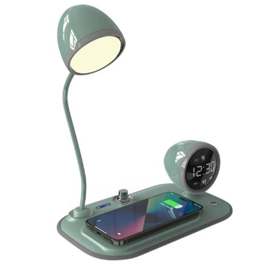 S-link SL-CW21 Yeşil Telefon Uyumlu Fast Şarj 15W Ayarlanabilir Led Işıklı Masa Lambası