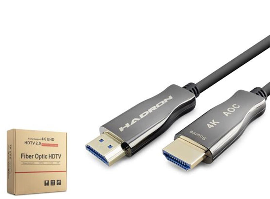 Hadron Hdx2060 Fiber Hdmi Kablo 4K 60Hz 60M Siyah