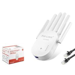 Pix-Link Wr60T Wifi Repeater 1200Mbps Beyaz Çift bant Wi-Fi 2.4 GHz WPS Desteği