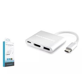 Hadron Hdx7764 Type-C Hdtv Combo Hdmi 4K 30Hz + Type-C + Usb3.0 3In1 Gri