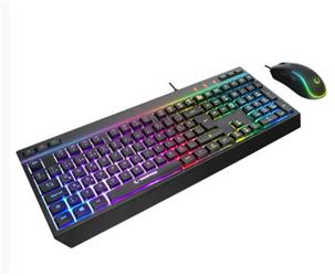 Rampage KM-R57 Siyah RGB Aydınlatmalı Q Oyuncu Multmedia Klavye ve 12800 DPI Mouse Gaming Set