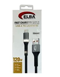 Elba Elb120-4 120w Lightning To Usb 1Mt Siyah Örgülü Şarj Kablosu ( Data Veri )