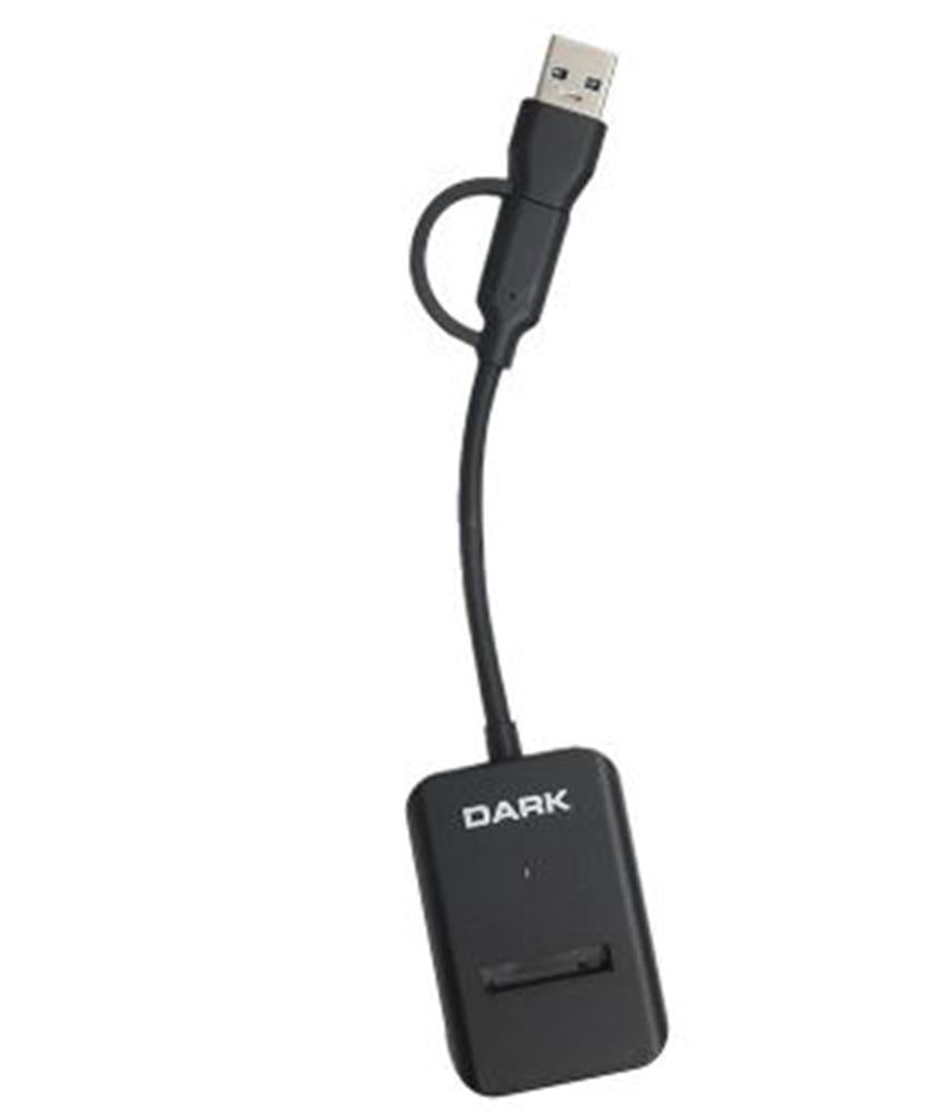 Dark USB-A + USB-C 10- M Key M.2 NVMe SSD Taşınabilir Disk Yerleştirme Adaptörü DK-AC-DSEM3