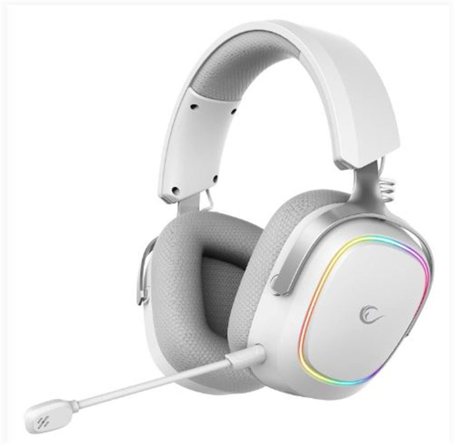 Rampage RETSU Beyaz-Gri Kablosuz 2.4G+ Bluetooth Kumaş Deri Earpad Mikrofonlu Oyuncu Kulaklığı