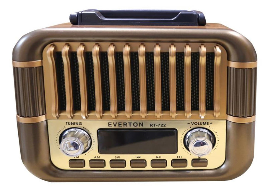 Everton RT-722 Şarjlı Dijital Göstergeli Nostaljik Radyo( Bluetooth-USB-SD-FM)