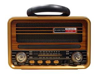 Everton Rt-708 Bluetooth Fm-Usb-Tf-Aux Solarlı Şarjlı Nostaljik Radyo