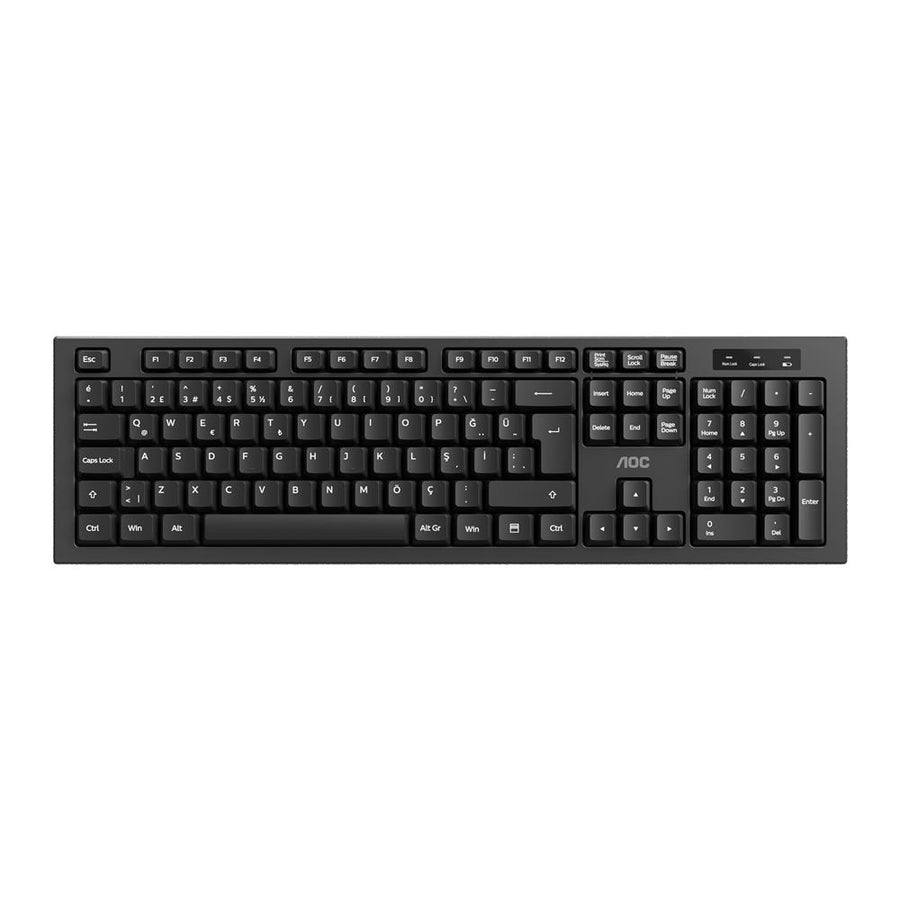 AOC KM210B-38 Kablosuz Klavye+ Mouse Set
