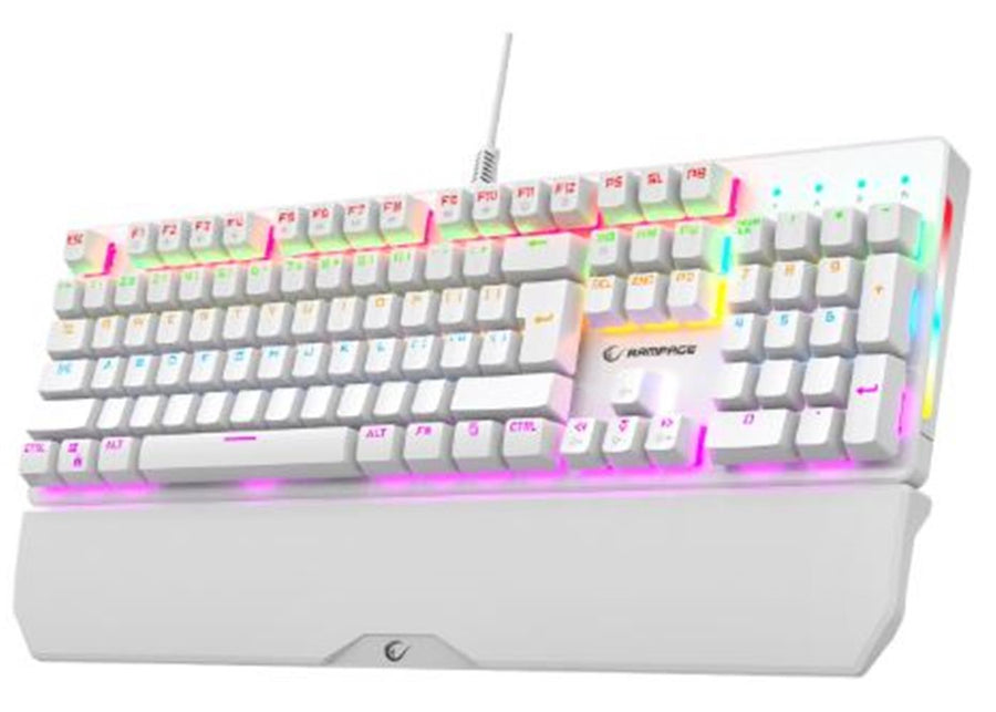 Rampage KB-R86 UMBRA Beyaz USB Rainbow Aydınlatmalı Blue English Mekanik Gaming Oyuncu Klavye
