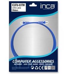 INCA ICAT6-03TM 3 Metre Mavi Kablo