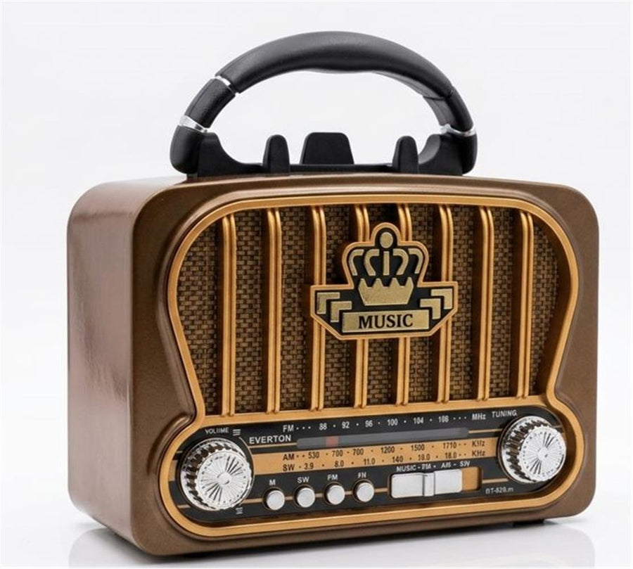 Everton RT-826M Bluetooth-USB-SD-FM Şarjlı Nostaljik Radyo El Fenerli
