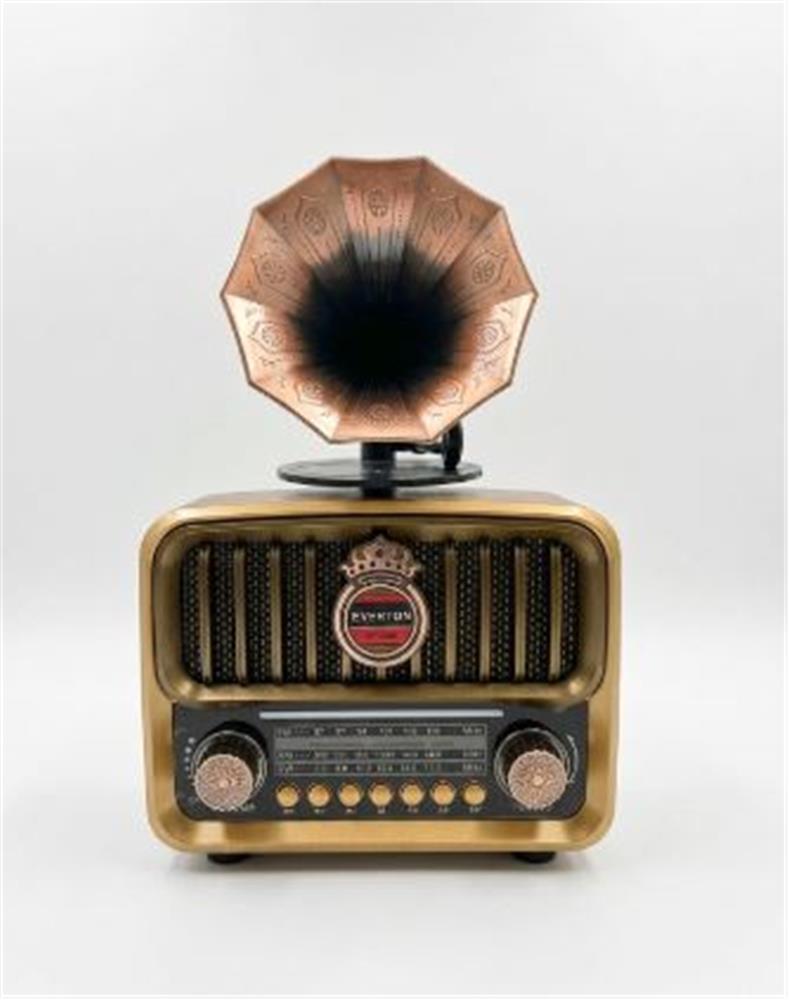Everton RT-606 Gramofonlu, Şarjlı, Nostaljik Radyo( Bluetooth-USB-SD-FM)
