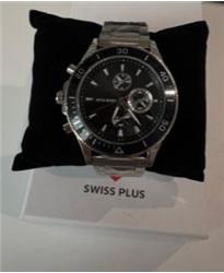 Swiss Plus Man Watch Basic Seri Model-7 ST3504AGS Lüx Black-Silver
