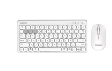Everest KM-BT903 Beyaz 3in1 3 BT + 2.4 İnce Q 4 Cihaz Bağlantılı Kablosuz Klavye + Mouse Set