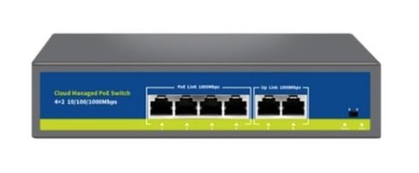 Nova NVC-S21-4GP2G 4 Port 2 Uplink Full Gigabit Cloud Poe Switch