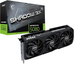Msi Geforce RTX5080 Shadow 3X OC 16GB GDRR7 256 B DX12 PCIE 5.0 X16 (3XDP 1XHDMI) Ekran Kartı