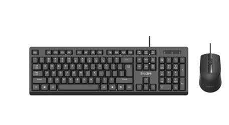 Philips SPT6234B Kablolu Türkçe Q Klavye&Mouse Set Siyah