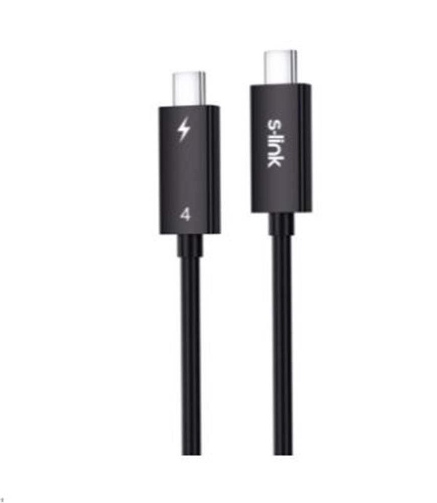 S-link SL-TC402 Thunderbolt 4.0 2m 8k 60Hz PD100W TypeC to TypeC 40Gbps Hızlı Data Kablosu
