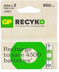 GP AAA 950 mAh Şarjlı İnce Kalem Pil 2'li Paket GP100AAHCEMTR-2GB