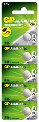 GP GP186-C5 LR43 AG12 Alkalin Düğme Pil 5'li Paket