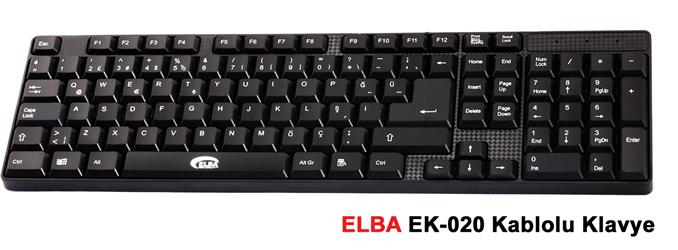 Elba EK-020 Q Usb Siyah Türkçe Kablolu Standart Klavye (1.8Mt Kablo Uzunluğu)