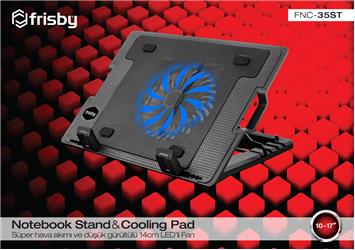 Frisby FNC-35ST Standlı Notebook Soğutucu 1 Port Usb 10"- 17" boyutunda notebooklar için uygundur